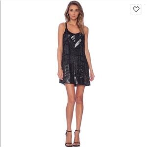 Parker Hayden Black Sequin Mini Dress color: black size:XS